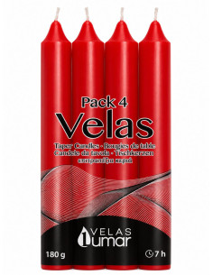 BOUGIES DE TABLE ROUGE
