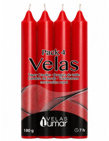 BOUGIES DE TABLE ROUGE