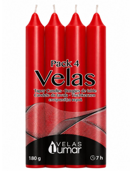 BOUGIES DE TABLE ROUGE