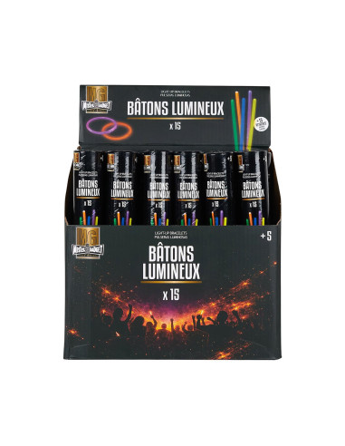 BATONS  PHOSPHORESCENTS x 15